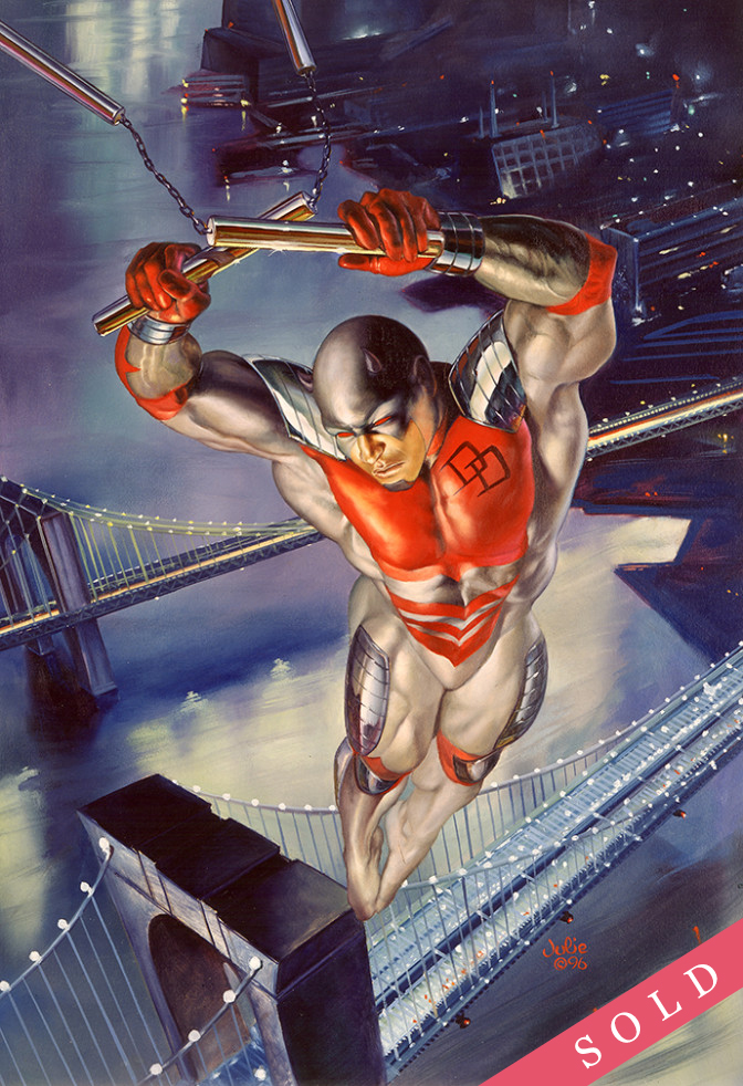 Silver Daredevil by Julie Bell - Boris Vallejo and Julie Bell